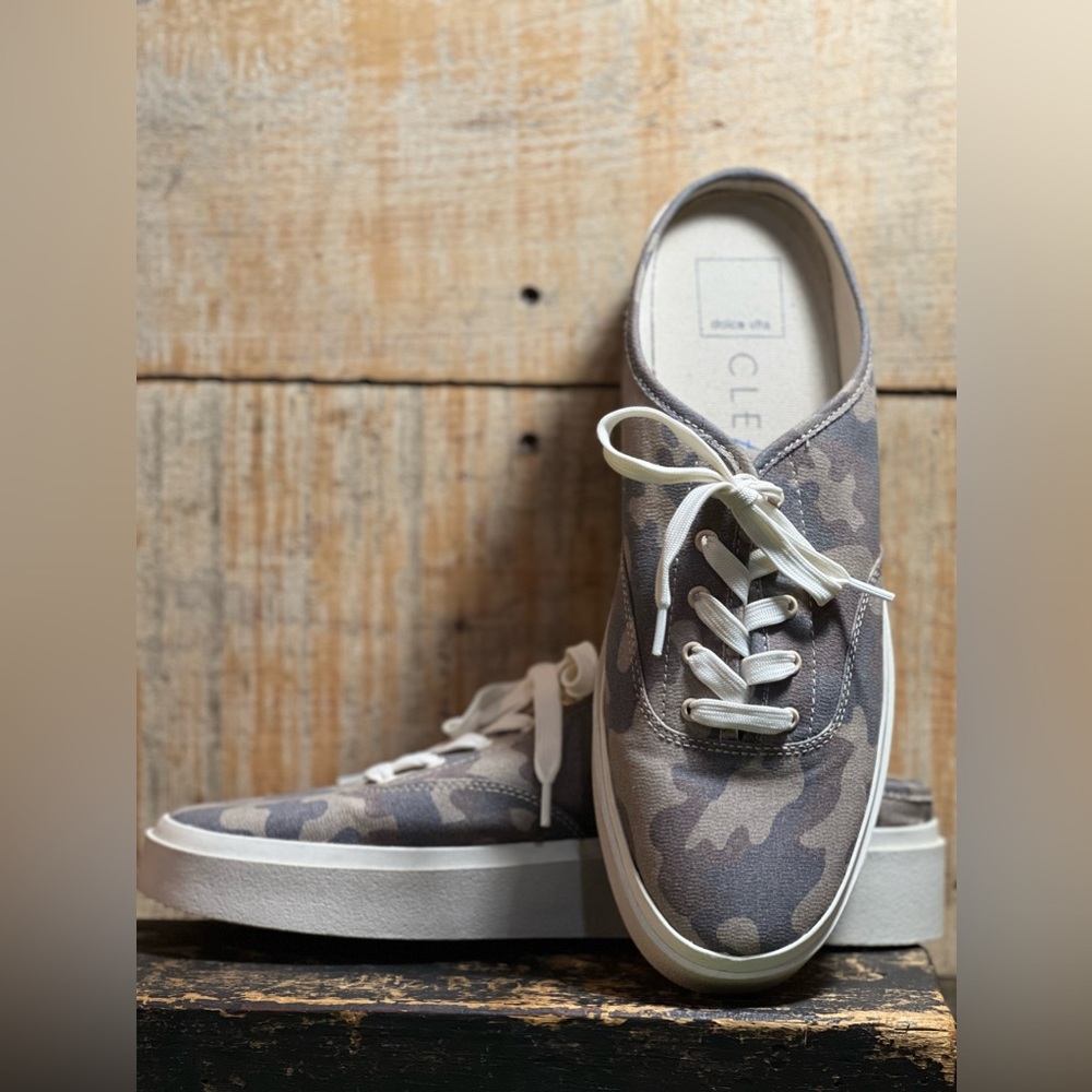 Dolce Vita Clear Slip On Camo Sneakers